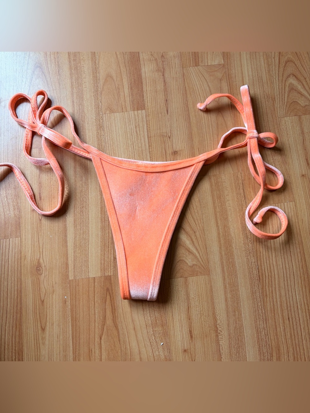 Hoaka peach velvet bikini bottom 🧡
